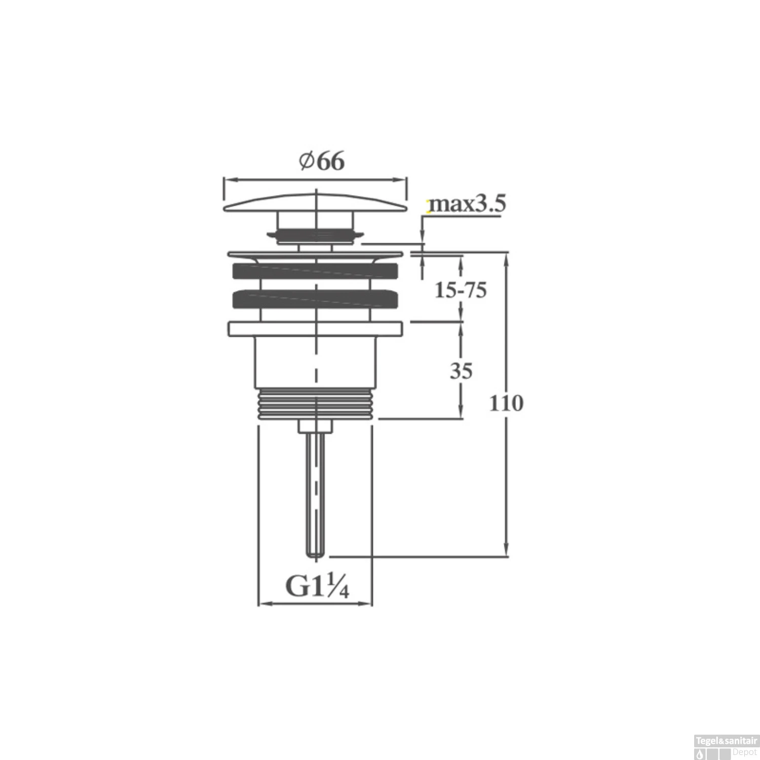 Clickwaste Sanilux Met Overloop Solid Surface Wit 4 Clickwaste Sanilux Met Overloop Solid Surface Wit - Afbeelding 2