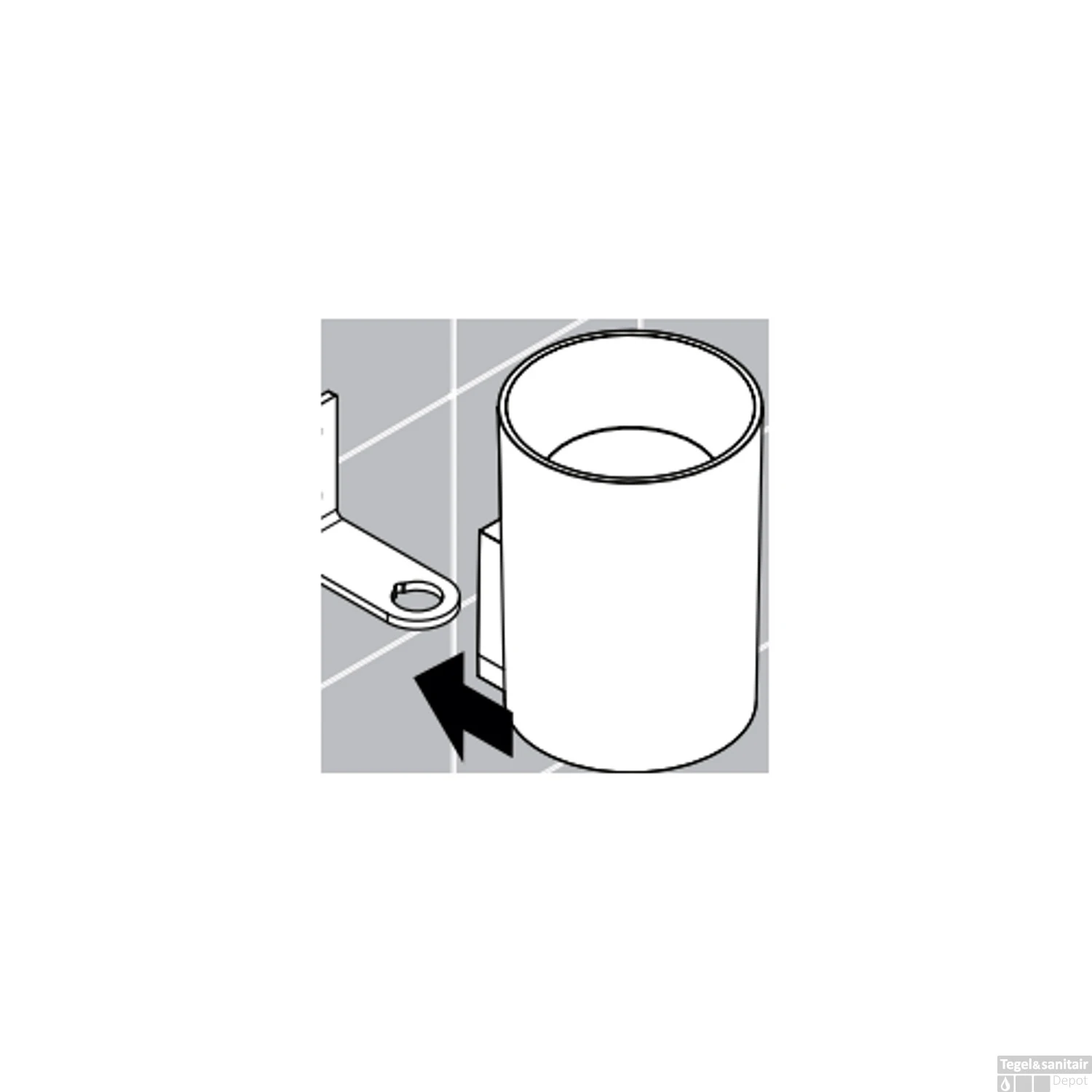 Closetborstelgarnituur HansGrohe WallStoris Mat Wit 5 Closetborstelgarnituur HansGrohe WallStoris Mat Wit - Afbeelding 3