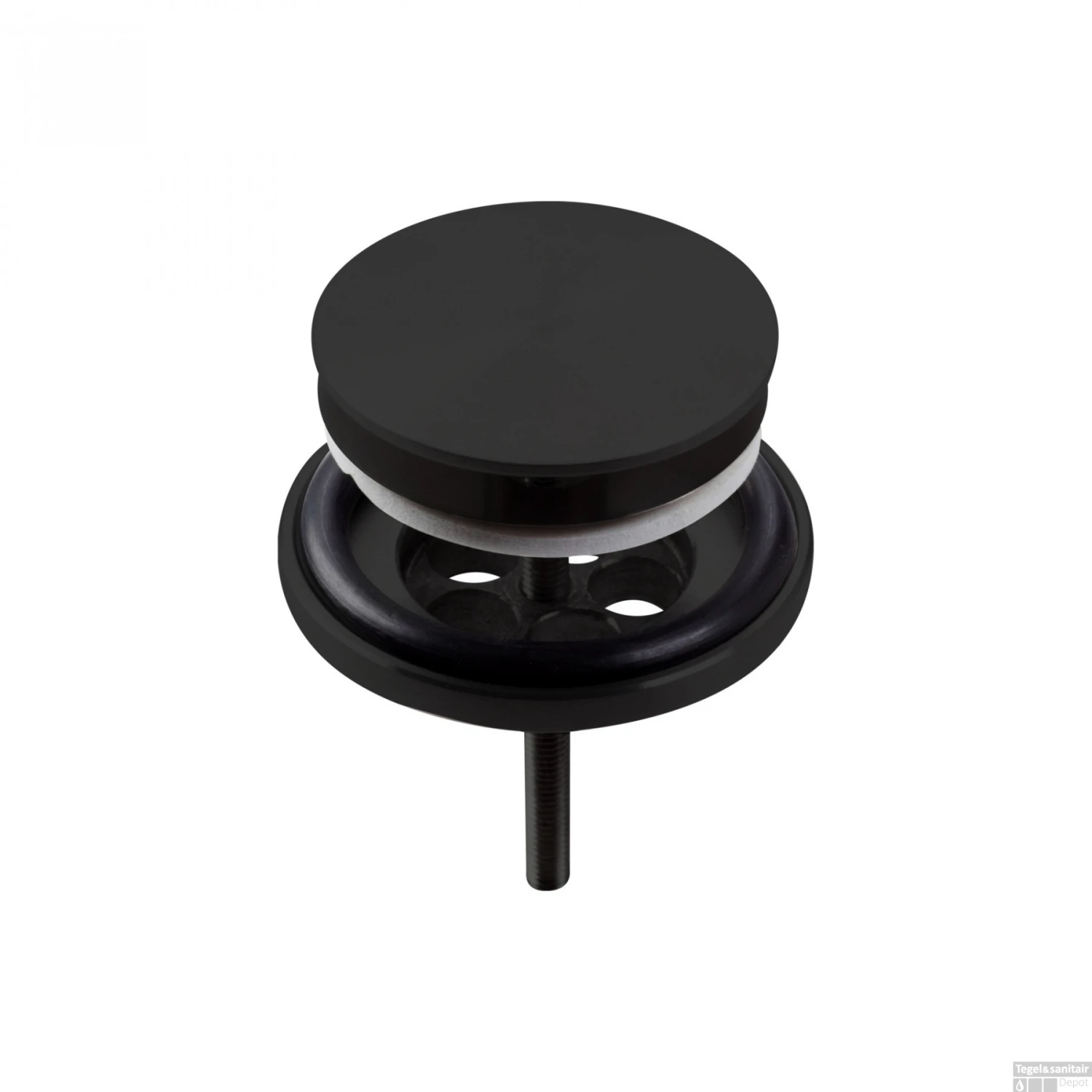 Clou Wash Me Afvoerplug Met Afdekkap Mat Zwart 6.5x9.4cm 3 Clou Wash Me Afvoerplug Met Afdekkap Mat Zwart 6.5x9.4cm