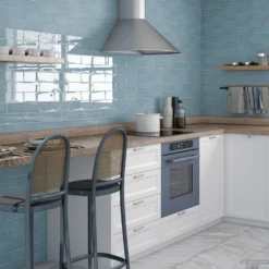 Wandtegel Colonial Sky Glans 7.5x30 Cm Glans Licht Blauw (doosinhoud 0.5 M2) 5 Wandtegel Colonial Sky Glans 7.5x30 Cm Glans Licht Blauw (doosinhoud 0.5 M2) -Goedkope Stijl Baden Winkel colonial sky glans sfeer