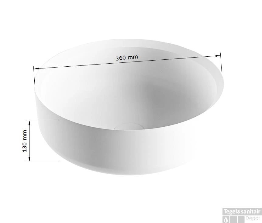 MONDIAZ COSS Waskom Solid Surface 36cm Kleur Army / Army 6 MONDIAZ COSS Waskom Solid Surface 36cm Kleur Army / Army - Afbeelding 4