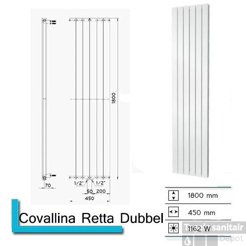 Handdoekradiator Covallina Retta Dubbel 1800 X 450 Mm Pearl Grey 3 Handdoekradiator Covallina Retta Dubbel 1800 X 450 Mm Pearl Grey