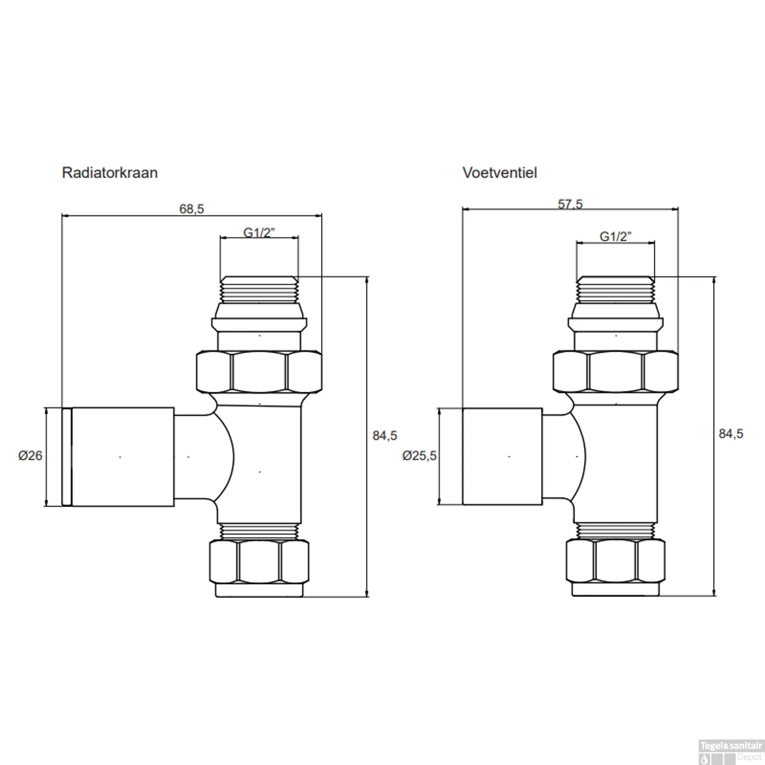 Design Aansluitset Radiator Plieger Como Recht Inclusief Koppeling 15 Mm RVS 4 Design Aansluitset Radiator Plieger Como Recht Inclusief Koppeling 15 Mm RVS - Afbeelding 2