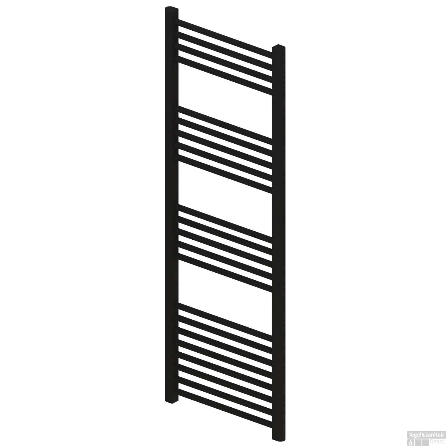 Radiator Boss & Wessing Wingrave 140x40 Cm Mat Zwart Zij-Onderaansluiting (571 Watt)