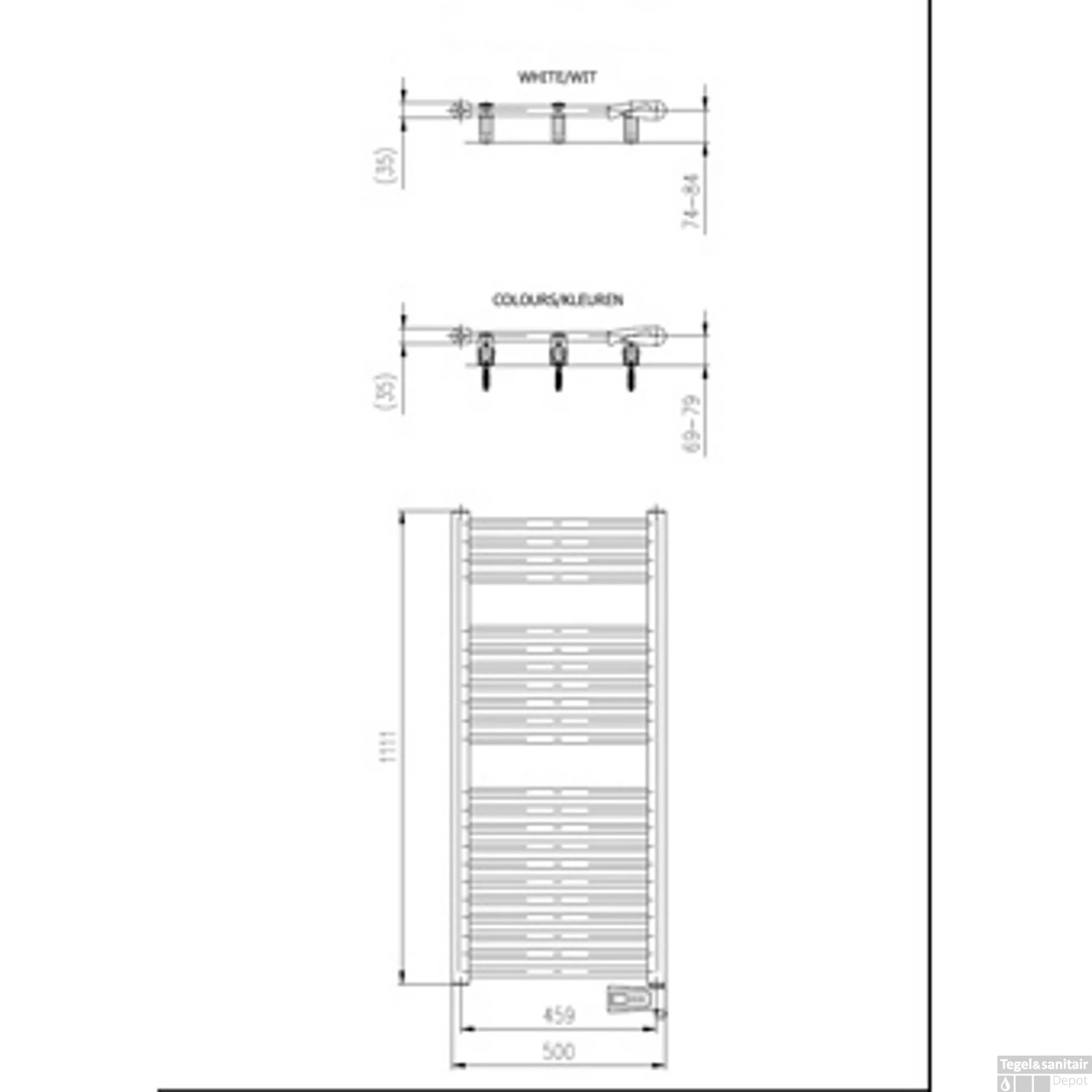 Designradiator Elektrisch Boss & Wessing Palian-EL 111,1x50 Cm 500 Watt Pearl Grey 4 Designradiator Elektrisch Boss & Wessing Palian-EL 111,1x50 Cm 500 Watt Pearl Grey - Afbeelding 2