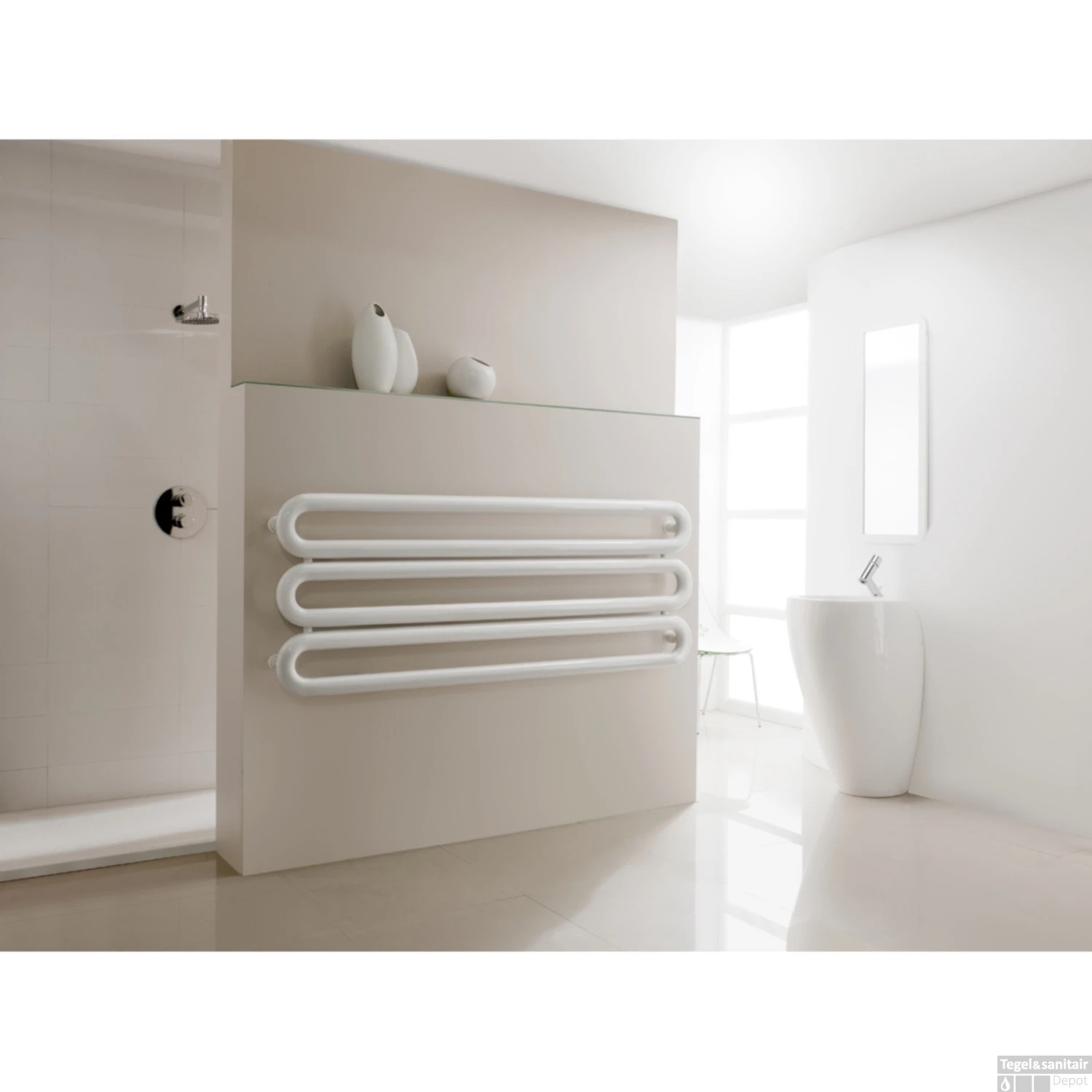 Designradiator Instamat Tubone-H 67x170x14cm Incl. Aansluitset Wit 3 Designradiator Instamat Tubone-H 67x170x14cm Incl. Aansluitset Wit