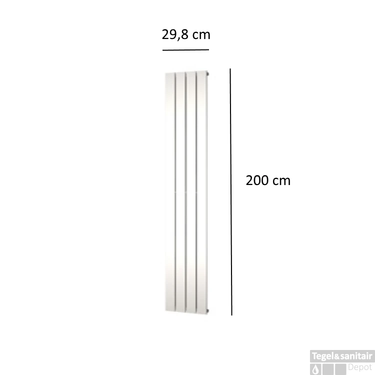 Designradiator Plieger Cavallino Retto Enkel 666 Watt Middenaansluiting 200x29,8 Cm Mat Zwart 4 Designradiator Plieger Cavallino Retto Enkel 666 Watt Middenaansluiting 200x29,8 Cm Mat Zwart - Afbeelding 2