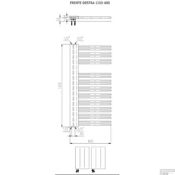 Handdoekradiator Franto Dastro 1210 X 600 Mm Zilver Metallic -Goedkope Stijl Baden Winkel designradiator plieger frente destra 121 x 60 cm 690 watt met middenaansluiting wit tech 7