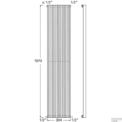 Designradiator Plieger Venezia Enkel 1970x304mm 970W Antraciet Metallic -Goedkope Stijl Baden Winkel designradiator plieger venezia enkel 1970x304mm 970w tec 9
