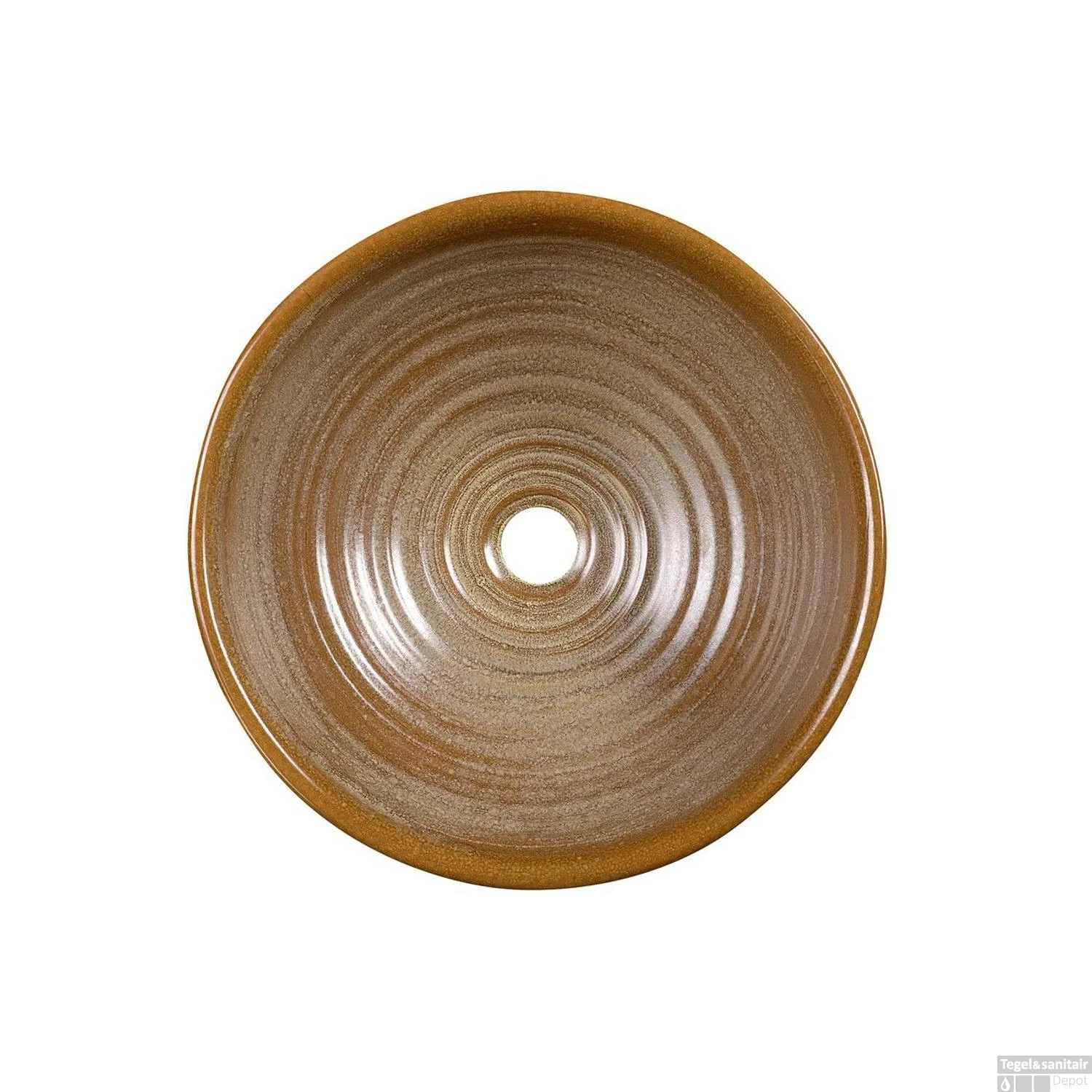 Waskom Sapho Attila Rond 42.5x14 Cm Keramiek Bruin 4 Waskom Sapho Attila Rond 42.5x14 Cm Keramiek Bruin - Afbeelding 2