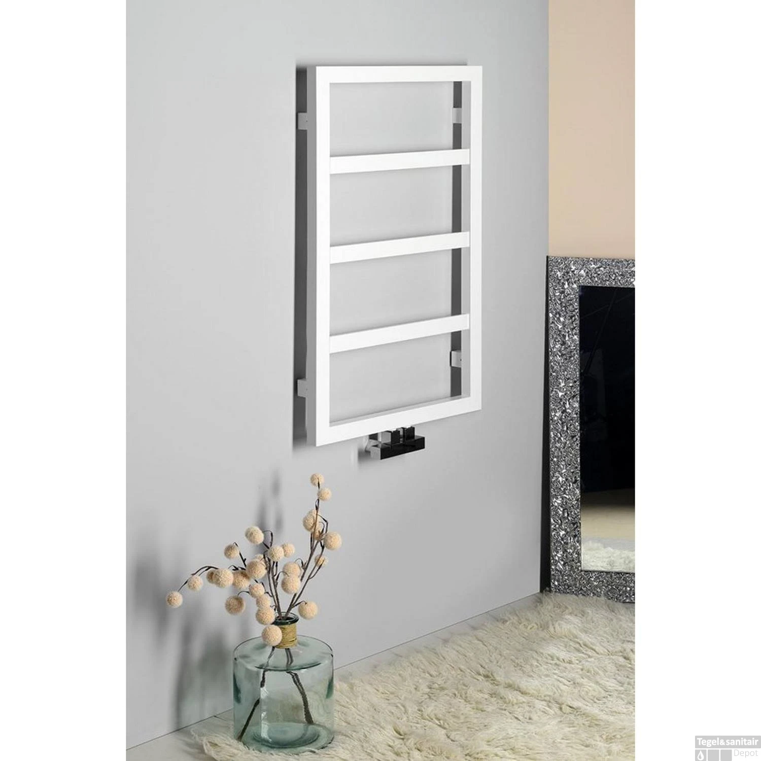 Designradiator Sapho Denali 55x90.4 Cm 292W Wit 4 Designradiator Sapho Denali 55x90.4 Cm 292W Wit - Afbeelding 2