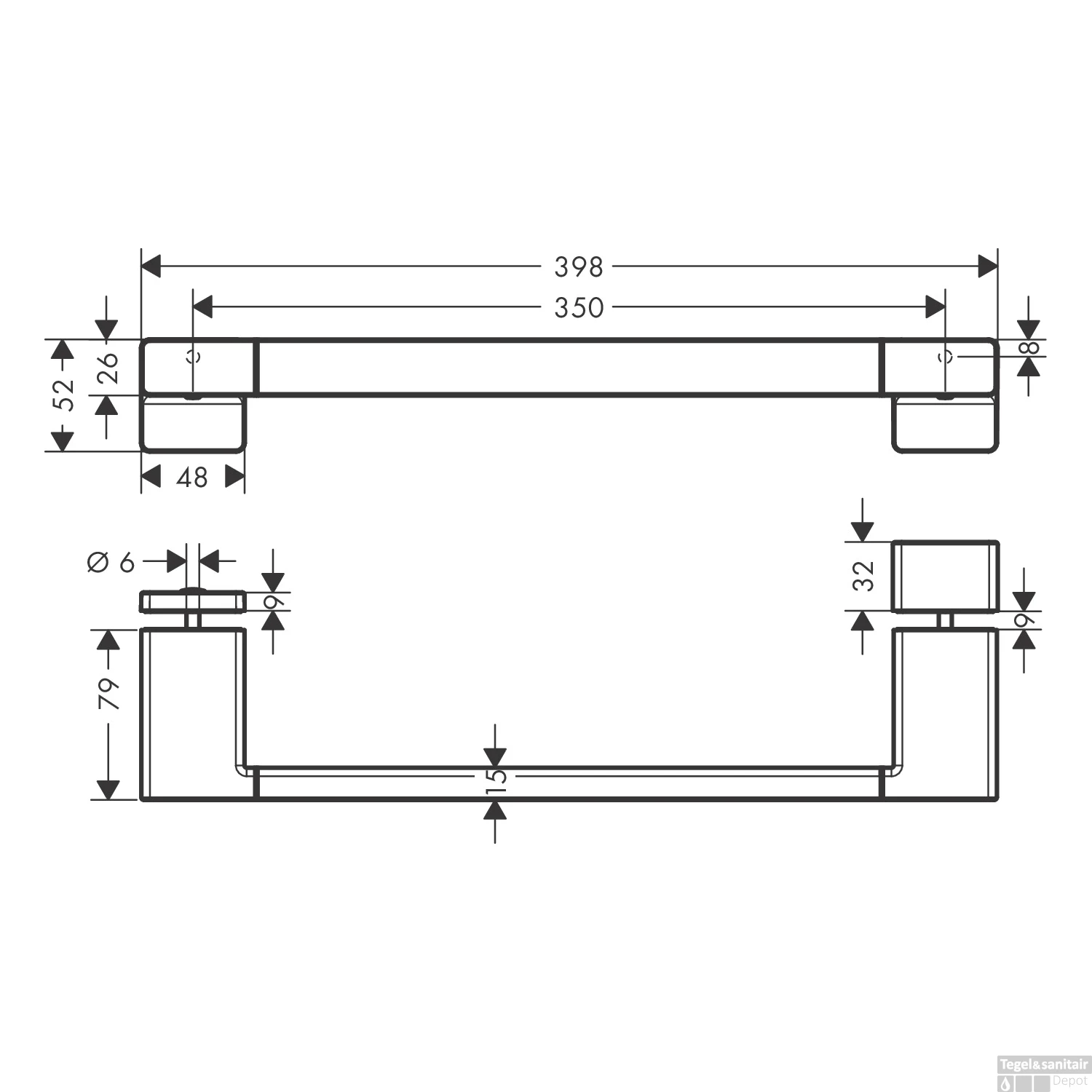 Douchedeur Greep AddStoris HansGrohe Chroom 4 Douchedeur Greep AddStoris HansGrohe Chroom - Afbeelding 2
