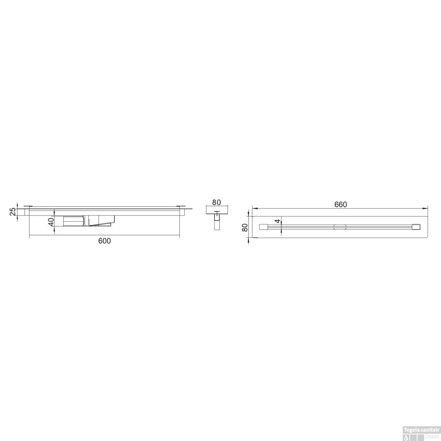 Douchegoot Boss & Wessing Colorato 60 Cm RVS 9 Douchegoot Boss & Wessing Colorato 60 Cm RVS - Afbeelding 7