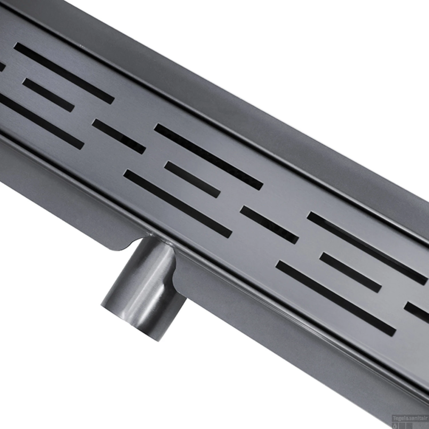 Douchegoot Wiesbaden Met Flens 80x7cm 6.7cm Diep Gunmetal 5 Douchegoot Wiesbaden Met Flens 80x7cm 6.7cm Diep Gunmetal - Afbeelding 3