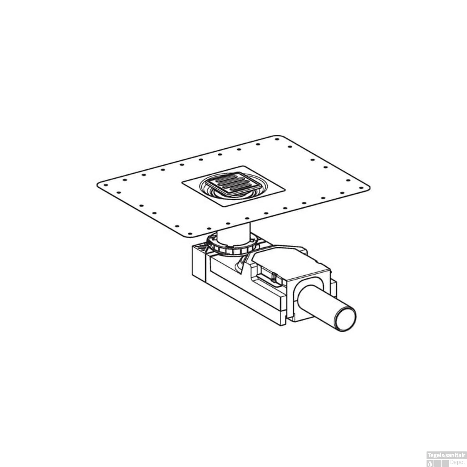 Doucheput Vloer Geberit Ruwbouwset 9-20 Cm Waterslot 50 Mm 154050001 4 Doucheput Vloer Geberit Ruwbouwset 9-20 Cm Waterslot 50 Mm 154050001 - Afbeelding 2