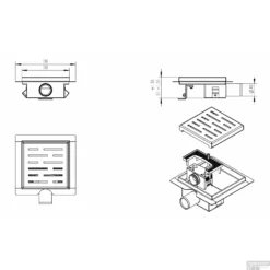 Doucheput Wiesbaden Met Flens En Zijuitlaat 15x15 Cm Mat Zwart -Goedkope Stijl Baden Winkel doucheput wiesbaden met flens en zijuitlaat 15x15 cm mat zwart tech