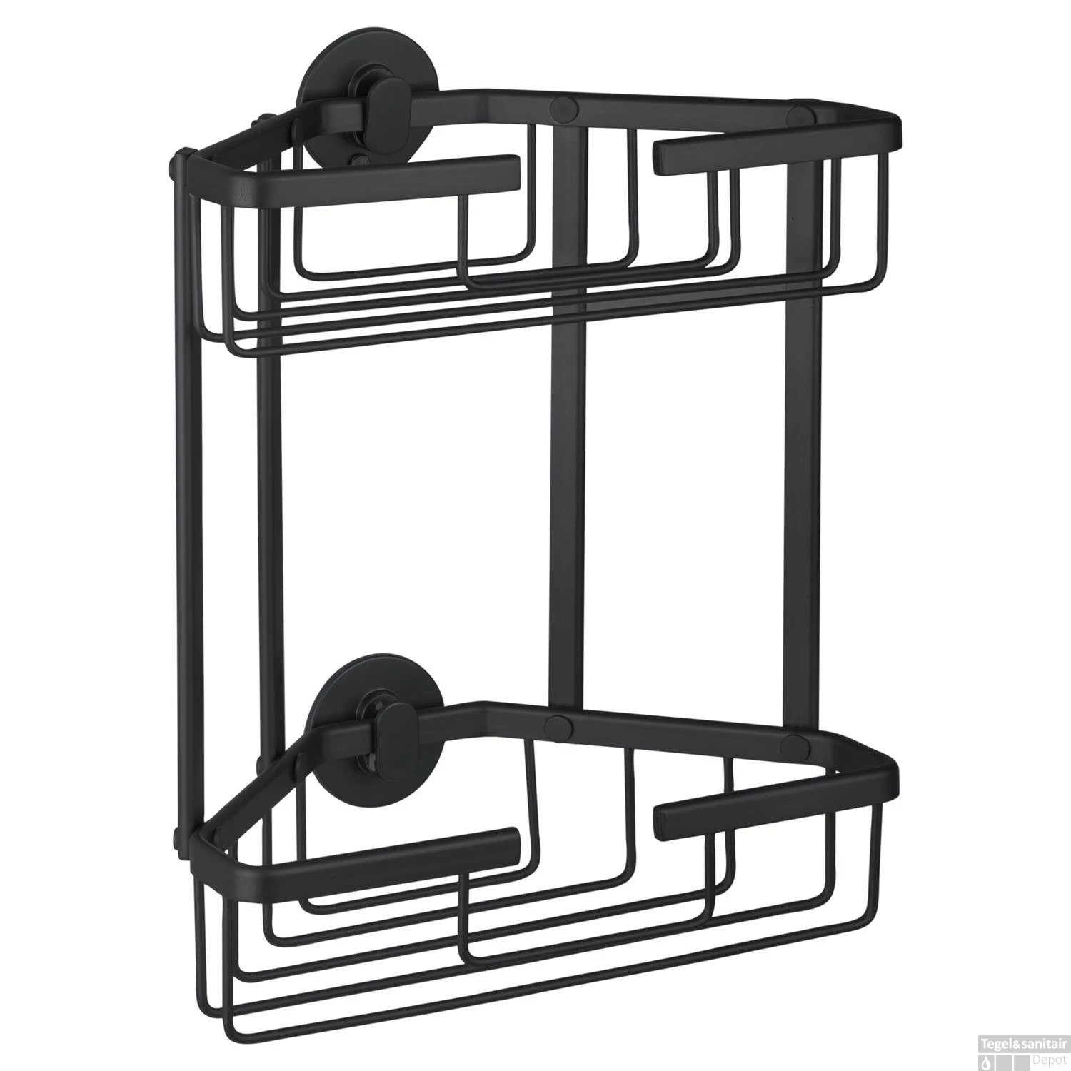Doucherek Differnz Driehoek 2 Laags 25x30x13.1 Cm Zwart 4 Doucherek Differnz Driehoek 2 Laags 25x30x13.1 Cm Zwart - Afbeelding 2