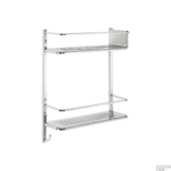 Doucherekje Allibert Palatino Met Twee Schappen Muurbevestiging Inox