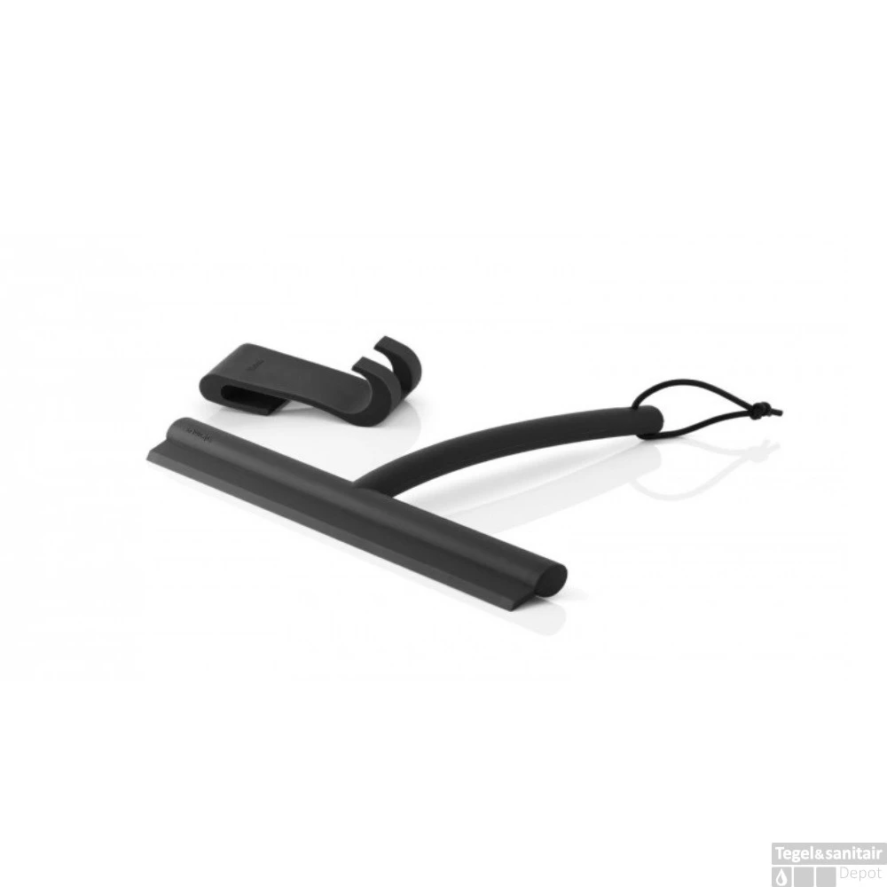 Douchewisser Blomus Vipo Inclusief Hanger Mat Zwart 3 Douchewisser Blomus Vipo Inclusief Hanger Mat Zwart