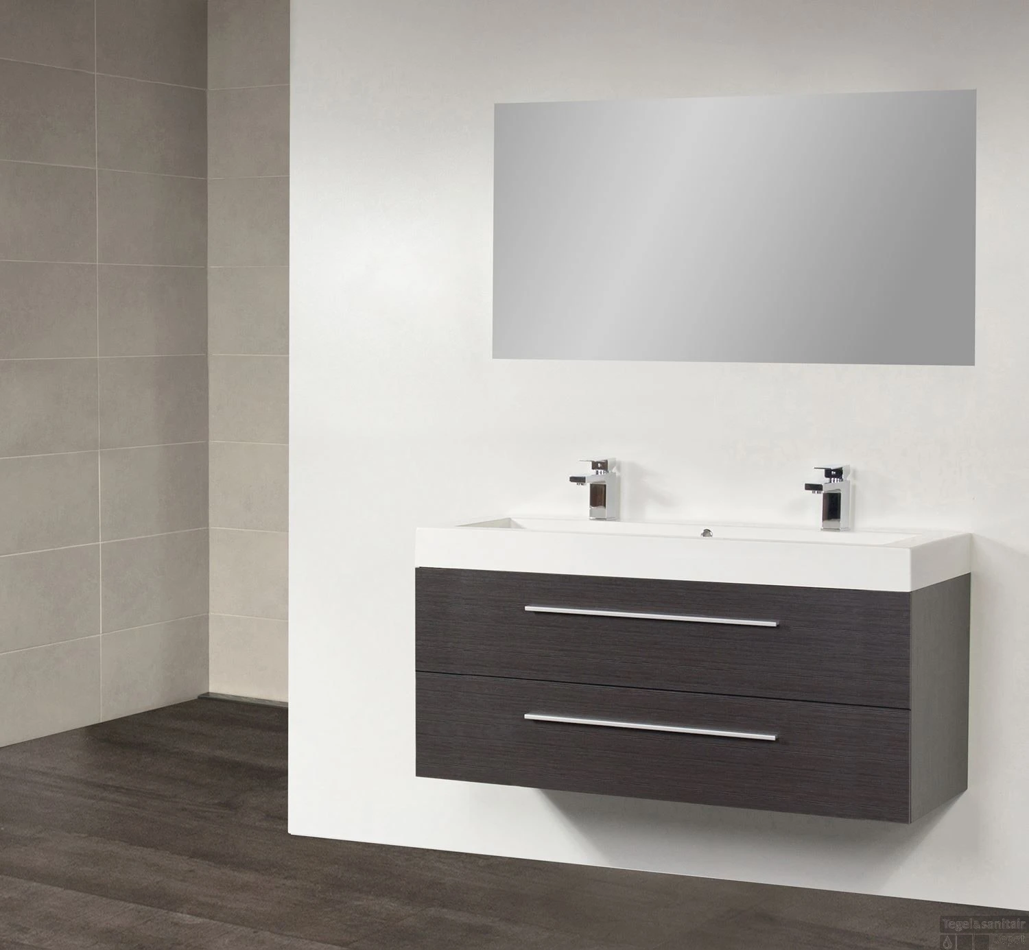 Wastafelblad Exclusive Line 120-1 Florence 'Trog' 2 Kraangaten 5 Wastafelblad Exclusive Line 120-1 Florence 'Trog' 2 Kraangaten - Afbeelding 3