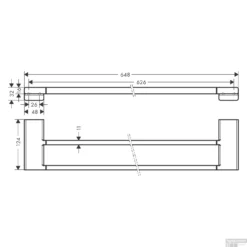 Dubbel Handdoekrek AddStoris HansGrohe 64,8 Cm Geborsteld Zwart Chroom 5 Dubbel Handdoekrek AddStoris HansGrohe 64,8 Cm Geborsteld Zwart Chroom -Goedkope Stijl Baden Winkel dubbel handdoekrek addstoris hansgrohe tech 2