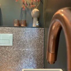 Mozaiek Tegels Dune Reflections Hexagon 29x30.5 Cm Brons/Koper (Prijs Per Matje) -Goedkope Stijl Baden Winkel dun187957