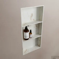 MONDIAZ EASY Nis 149,5x29,5cm In Solid Surface Kleur Frappe. 2 Vakken Geschikt Voor In- Of Opbouw -Goedkope Stijl Baden Winkel easy nis i frappe 00010 11313763858032