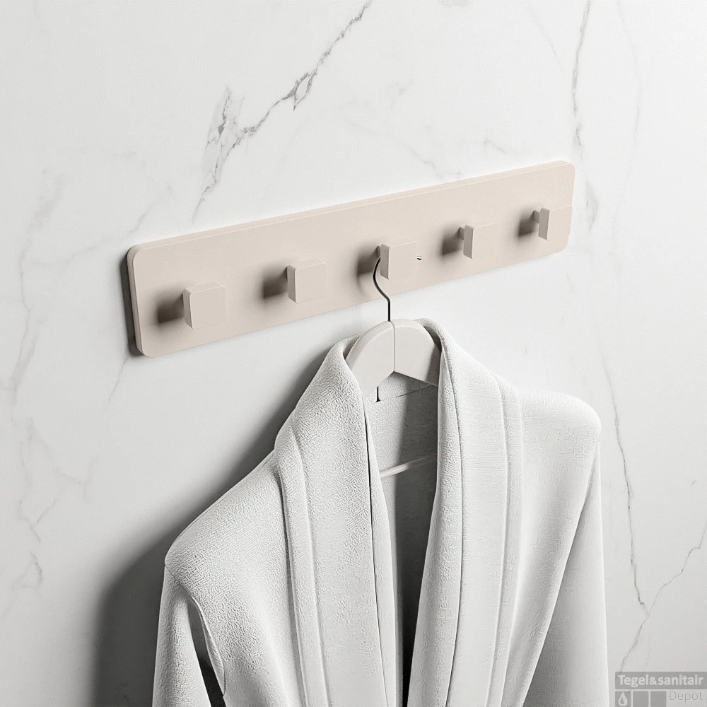 MONDIAZ EASY Handdoekhaakjes 45cm Solid Surface Kleur Linen 6 MONDIAZ EASY Handdoekhaakjes 45cm Solid Surface Kleur Linen - Afbeelding 4