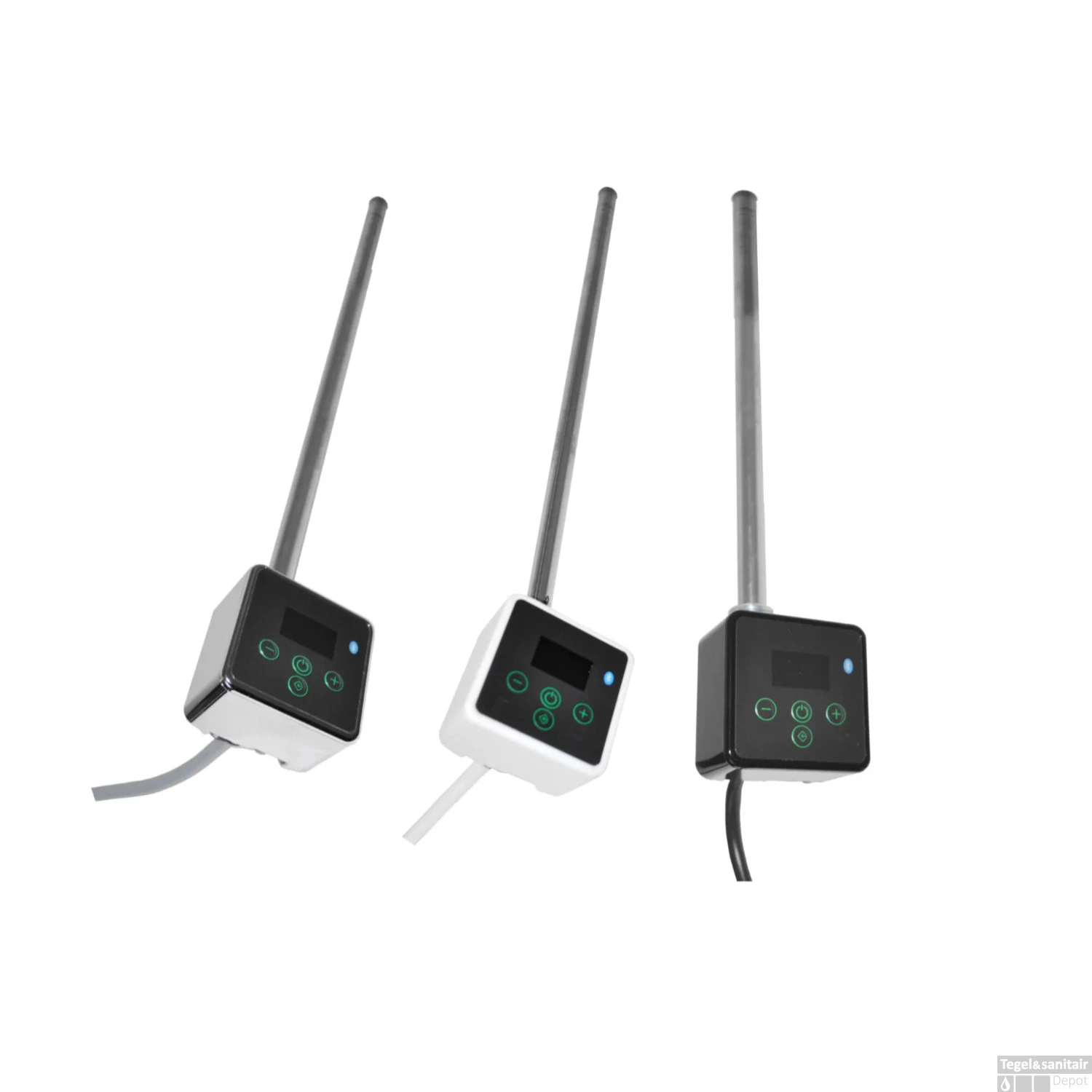 Electrische Radiator Sanicare 172x60 Cm 1127W Met Chrome Thermostaat En Bluetooth Mat Zwart - Afbeelding 3