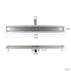 Mat Zwarte RVS Douchegoot Flens Met Uitneembaar Sifon 100x7cm 6,7cm Diep MAT ZWART ROOSTER 17 Mat Zwarte RVS Douchegoot Flens Met Uitneembaar Sifon 100x7cm 6,7cm Diep MAT ZWART ROOSTER -Goedkope Stijl Baden Winkel flens design rooster 100cm mat zwart tech