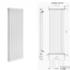 Designradiator Plieger Florence 1677 Watt Zijaansluiting 180x60 Cm Black Graphite