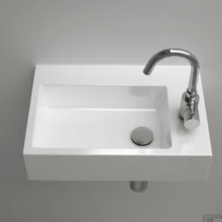 Fontein Clou Flush 2 Plus 42.5x29x10.5cm Aluite Mat Wit (Met Voorbewerkt Kraangat Rechts) 17 Fontein Clou Flush 2 Plus 42.5x29x10.5cm Aluite Mat Wit (Met Voorbewerkt Kraangat Rechts) -Goedkope Stijl Baden Winkel flush 2 plus detail b 4