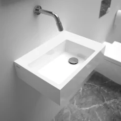 Fontein Clou Flush 2 Plus 42.5x29x10.5cm Aluite Mat Wit (Met Voorbewerkt Kraangat Rechts) 18 Fontein Clou Flush 2 Plus 42.5x29x10.5cm Aluite Mat Wit (Met Voorbewerkt Kraangat Rechts) -Goedkope Stijl Baden Winkel flush 2 plus detail c 5