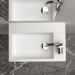 Fontein Clou Flush 2 Plus 42.5x29x10.5cm Aluite Mat Wit (Met Voorbewerkt Kraangat Rechts) 22 Fontein Clou Flush 2 Plus 42.5x29x10.5cm Aluite Mat Wit (Met Voorbewerkt Kraangat Rechts) -Goedkope Stijl Baden Winkel flush 2 plus detail e 5