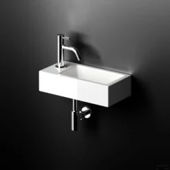 Fontein Clou Flush 3 36x18x9cm Links Keramiek Glans Wit (Zonder Kraangat) -Goedkope Stijl Baden Winkel flush 3 concept b3 mirrored 1