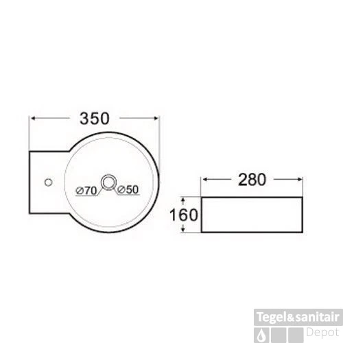 Fontein Kronos 35x28cm Wit 4 Fontein Kronos 35x28cm Wit - Afbeelding 2