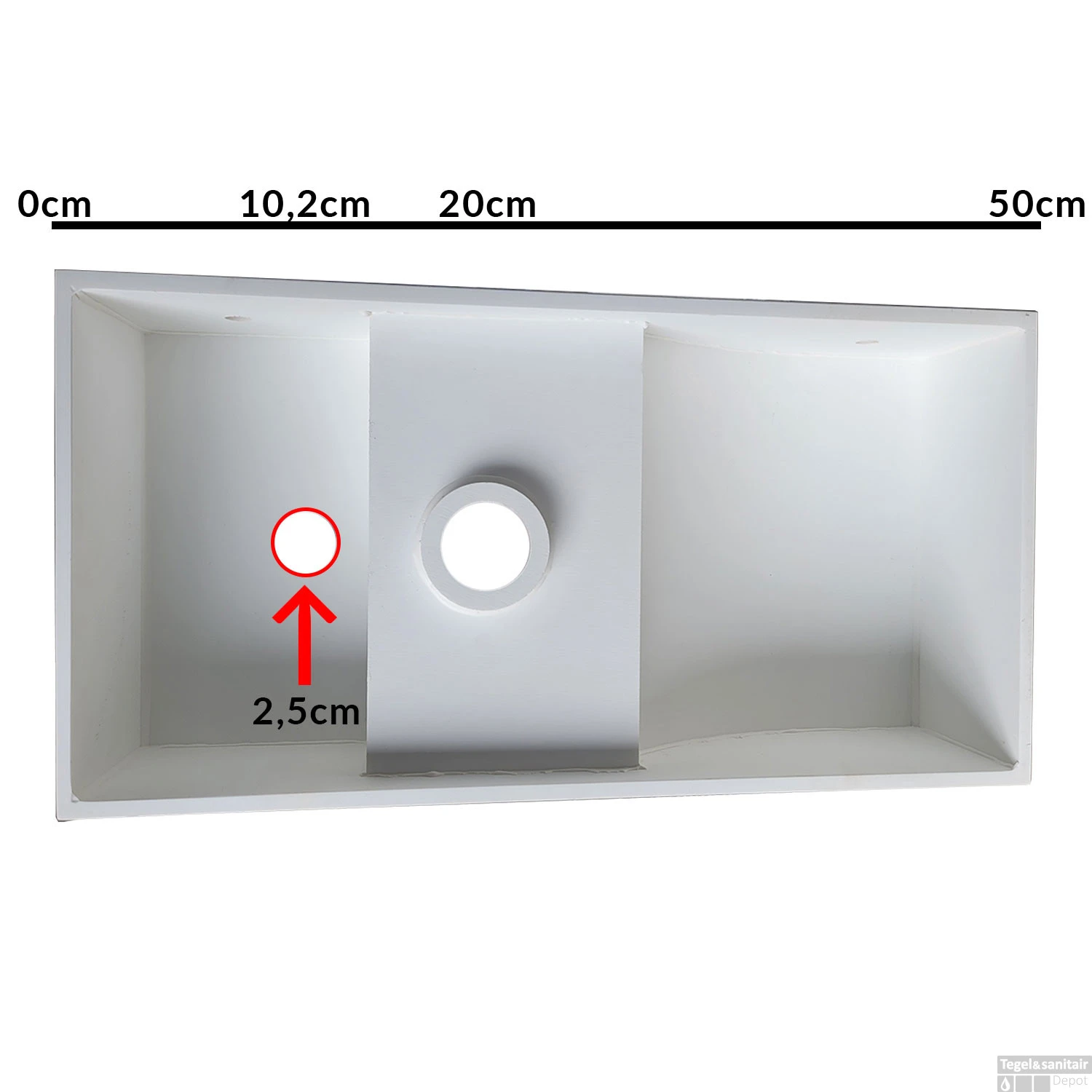 Fontein Salenzi Arro 50x26 Cm Mat Roze Rechts 8 Fontein Salenzi Arro 50x26 Cm Mat Roze Rechts - Afbeelding 6