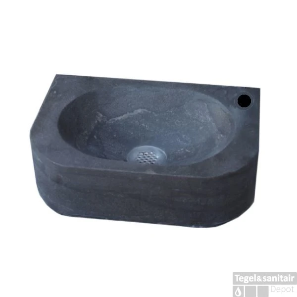 Natuursteen Fontein Flow 35x24x10cm (kraangat Rechts) 4 Natuursteen Fontein Flow 35x24x10cm (kraangat Rechts) - Afbeelding 2