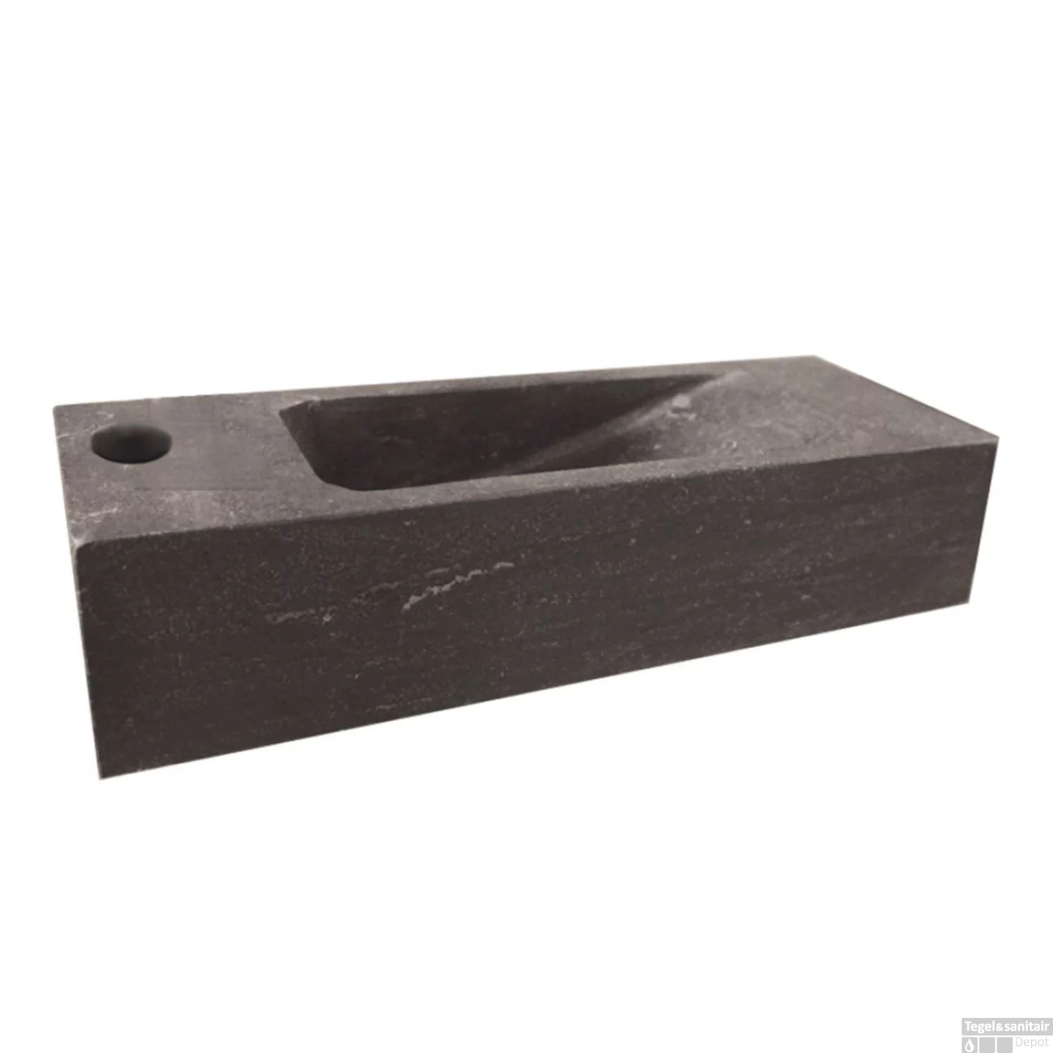 Natuursteen Fontein Slim 45x17x10cm (kraangat Links) 6 Natuursteen Fontein Slim 45x17x10cm (kraangat Links) - Afbeelding 4