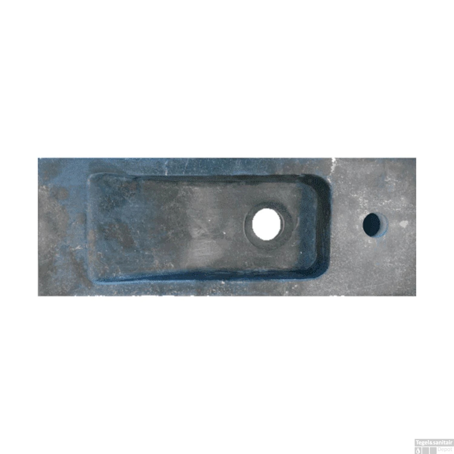 Natuursteen Fontein Slim 45x17x10cm (kraangat Rechts) 4 Natuursteen Fontein Slim 45x17x10cm (kraangat Rechts) - Afbeelding 2