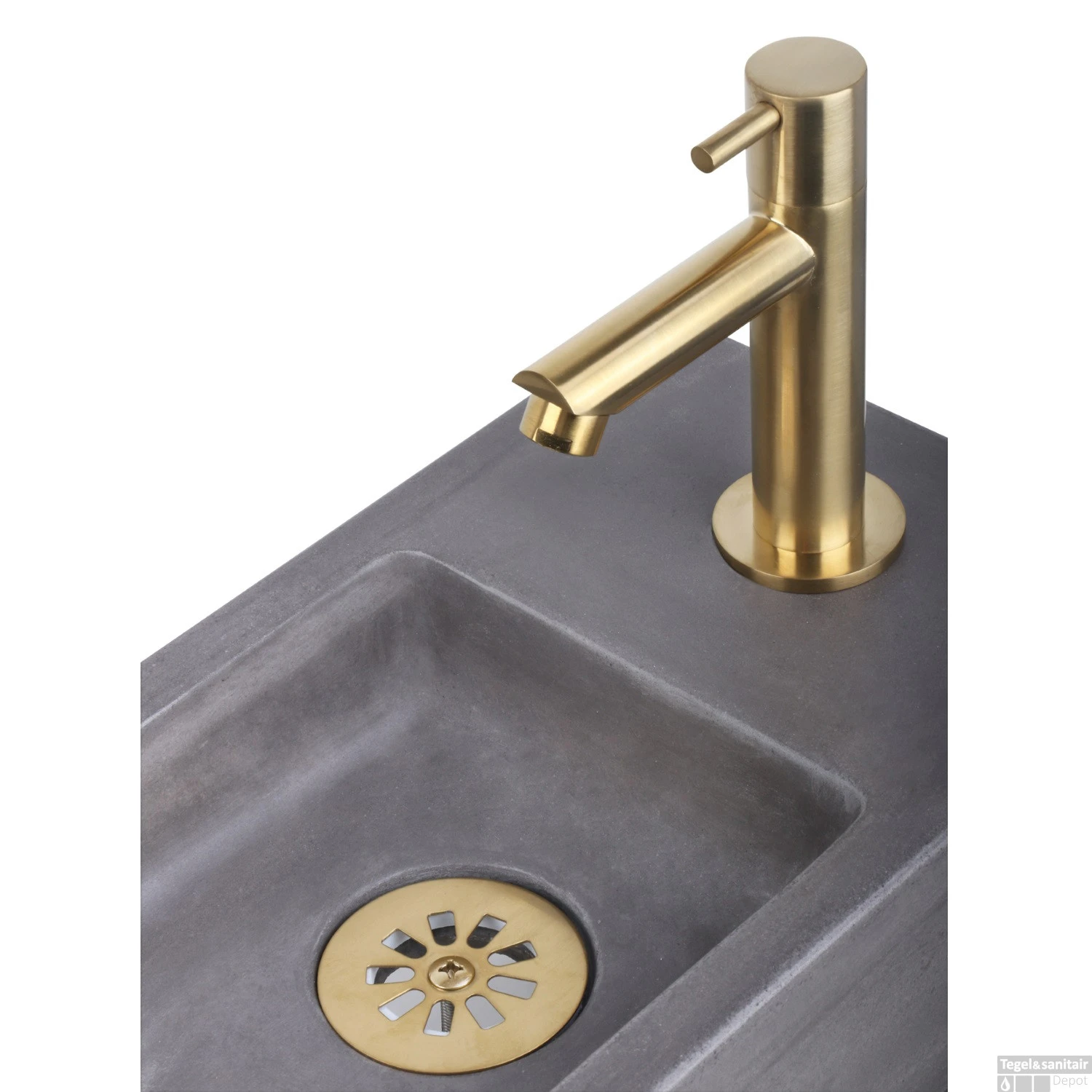 Fontein Afvoerplug Differnz Mix Mat Goud 4 Fontein Afvoerplug Differnz Mix Mat Goud - Afbeelding 2