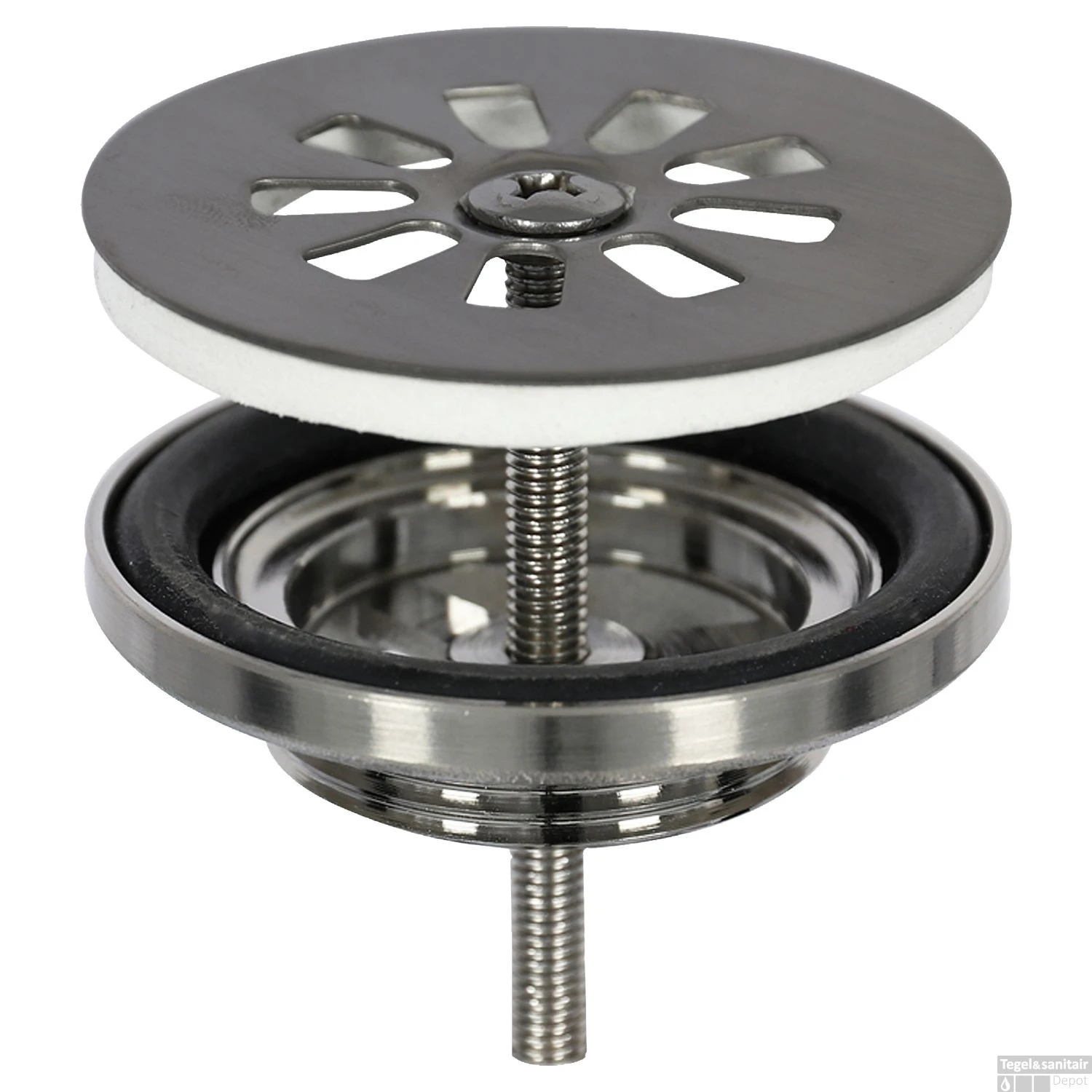 Fontein Afvoerplug Differnz Mix Gunmetal 3 Fontein Afvoerplug Differnz Mix Gunmetal