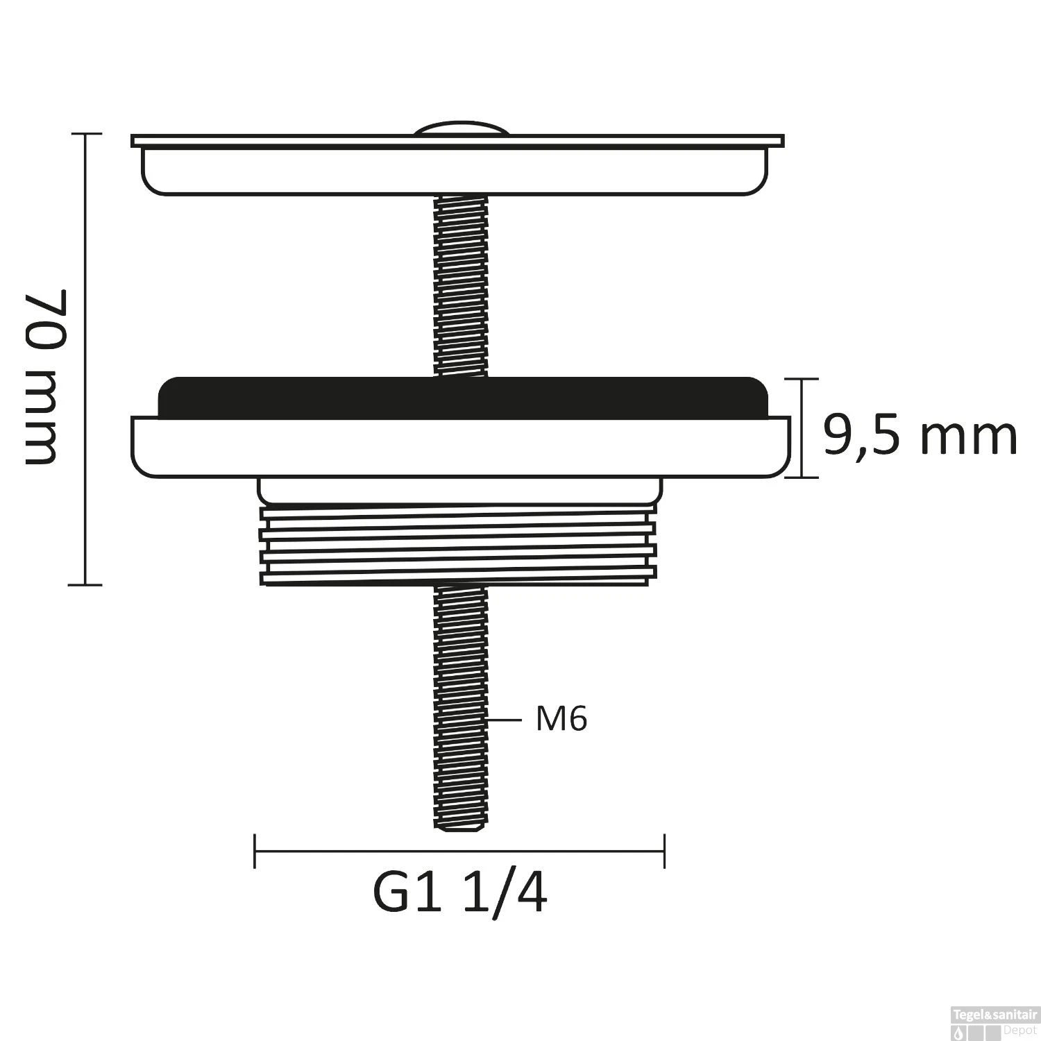 Fontein Afvoerplug Differnz Mix Mat Wit 4 Fontein Afvoerplug Differnz Mix Mat Wit - Afbeelding 2