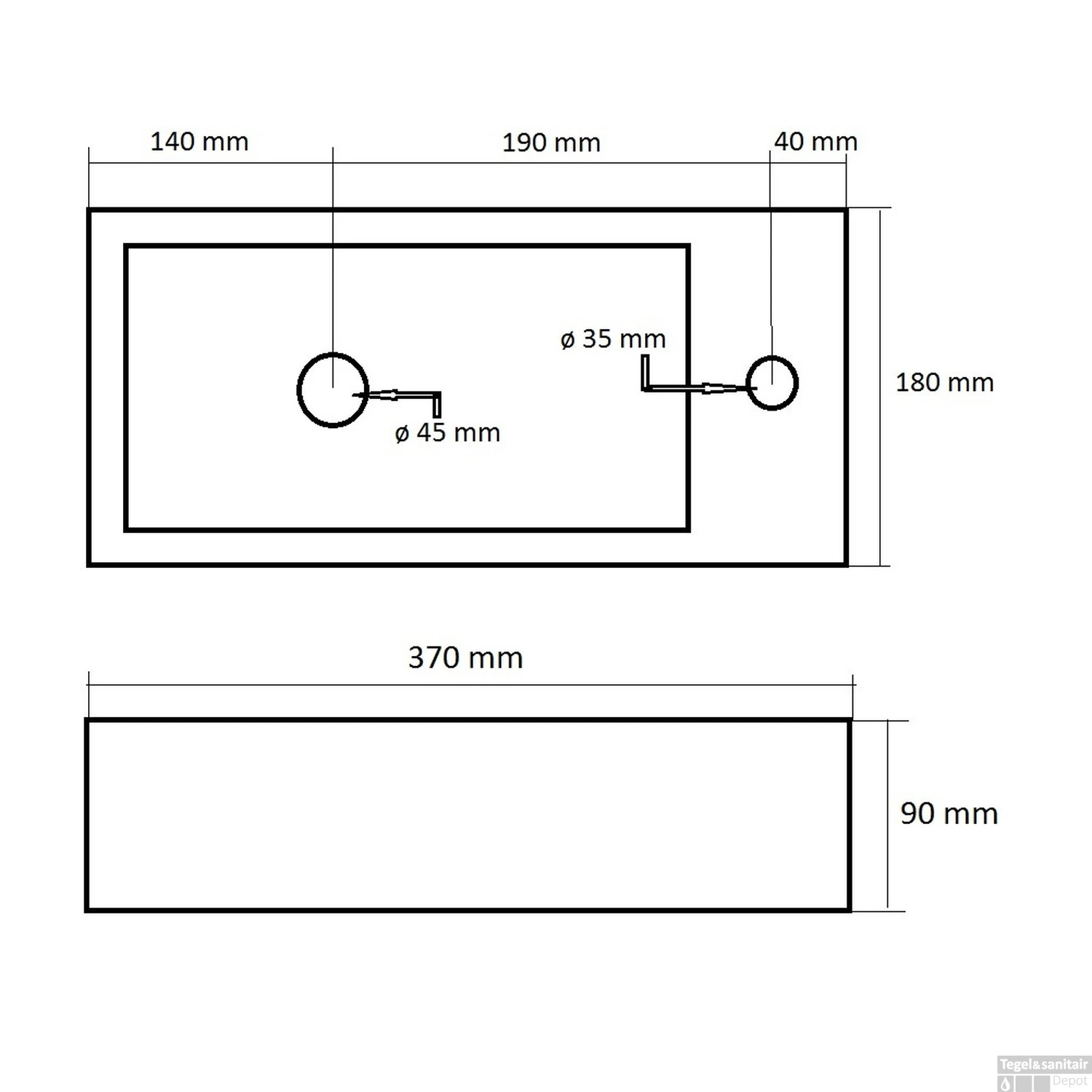 Fontein Best Design Morrano 37x18x9 Cm Rechts Mat Donkerbruin 4 Fontein Best Design Morrano 37x18x9 Cm Rechts Mat Donkerbruin - Afbeelding 2