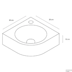 Fontein Differnz Cleo Hoekfontein 30x30x10 Cm Keramiek Wit -Goedkope Stijl Baden Winkel fontein differnz cleo hoekfontein 30x30x10 cm keramiek tech