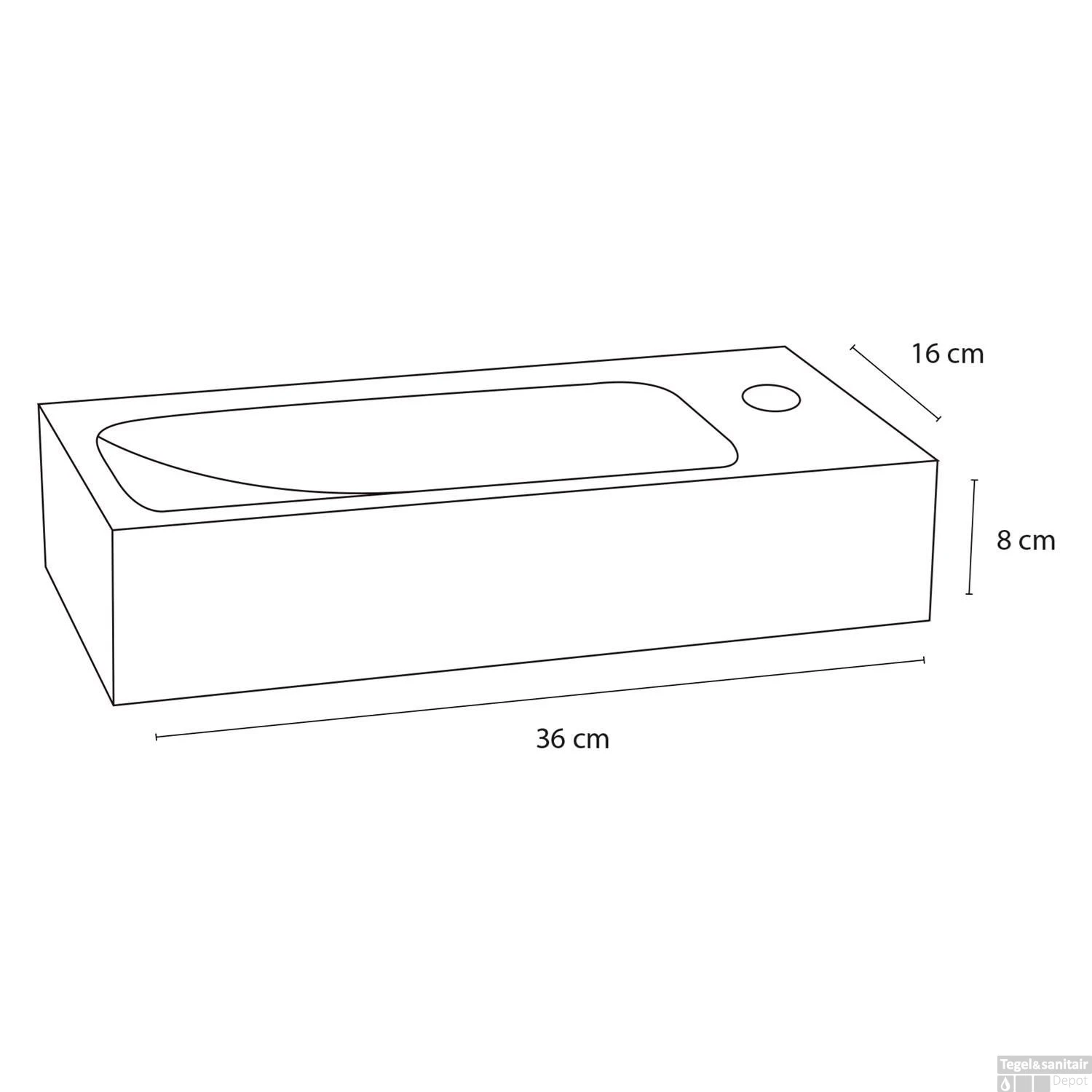 Fontein Differnz Doni 36x16x8cm Donker Beton 4 Fontein Differnz Doni 36x16x8cm Donker Beton - Afbeelding 2