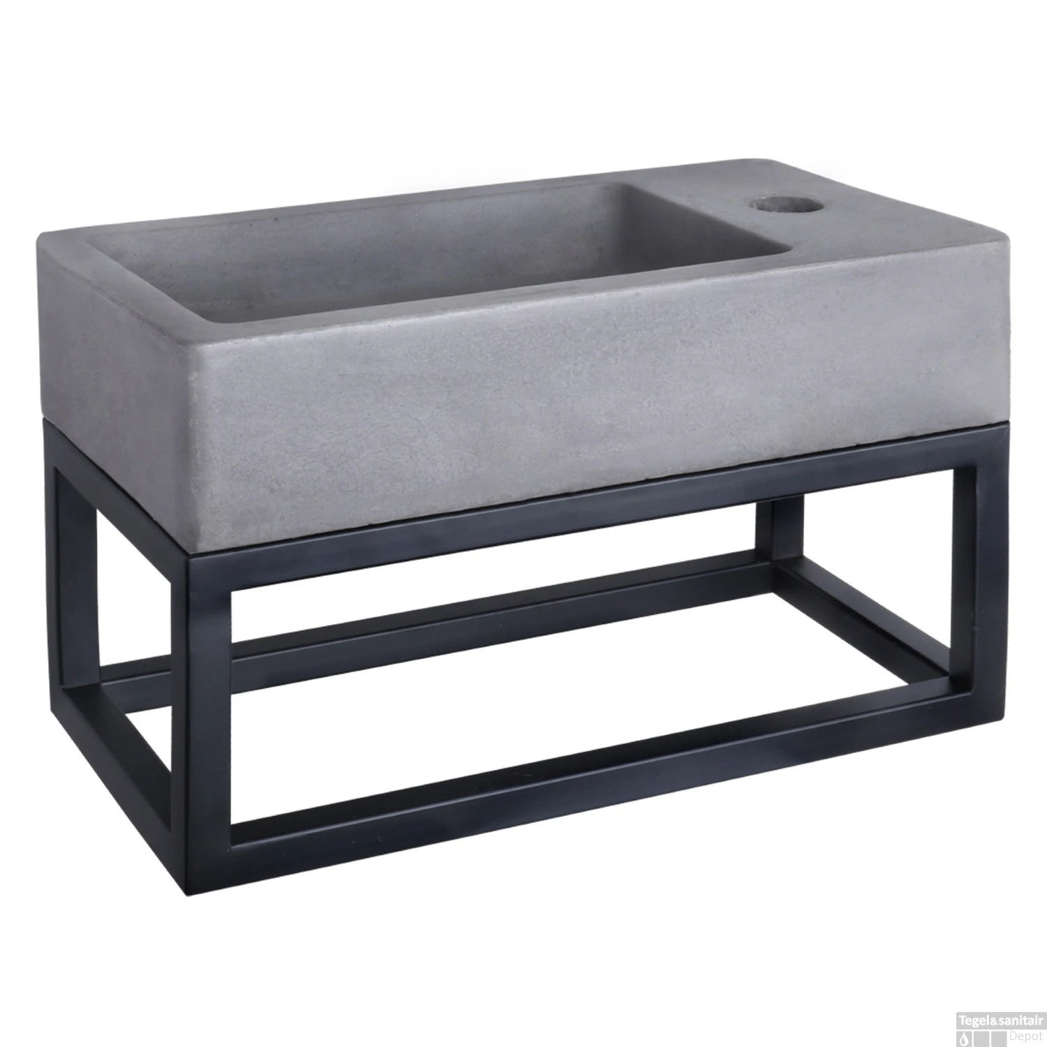 Fontein Differnz Force 40x22x8 Cm Beton Donker 5 Fontein Differnz Force 40x22x8 Cm Beton Donker - Afbeelding 3