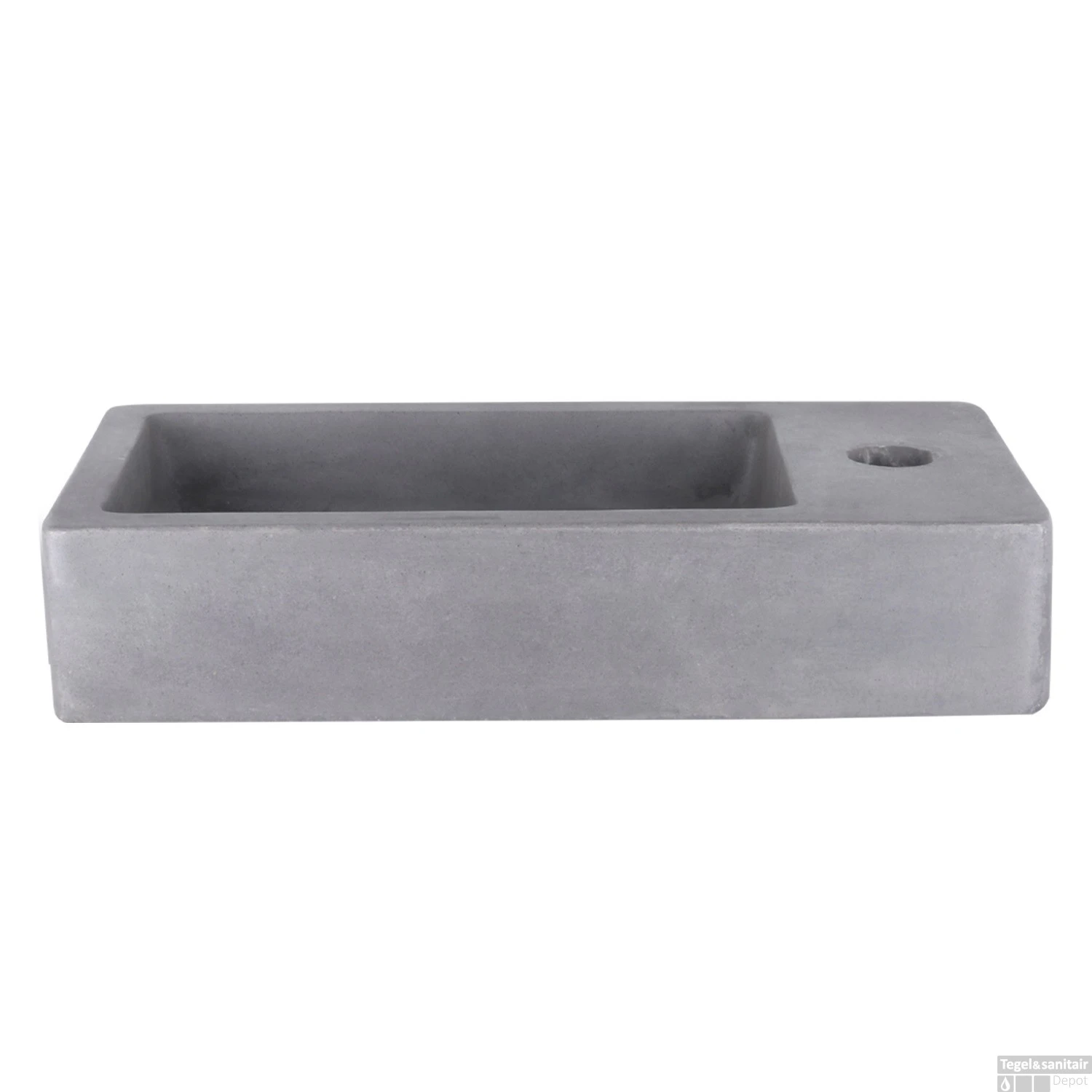 Fontein Differnz Force 40x22x8 Cm Beton Donker 4 Fontein Differnz Force 40x22x8 Cm Beton Donker - Afbeelding 2