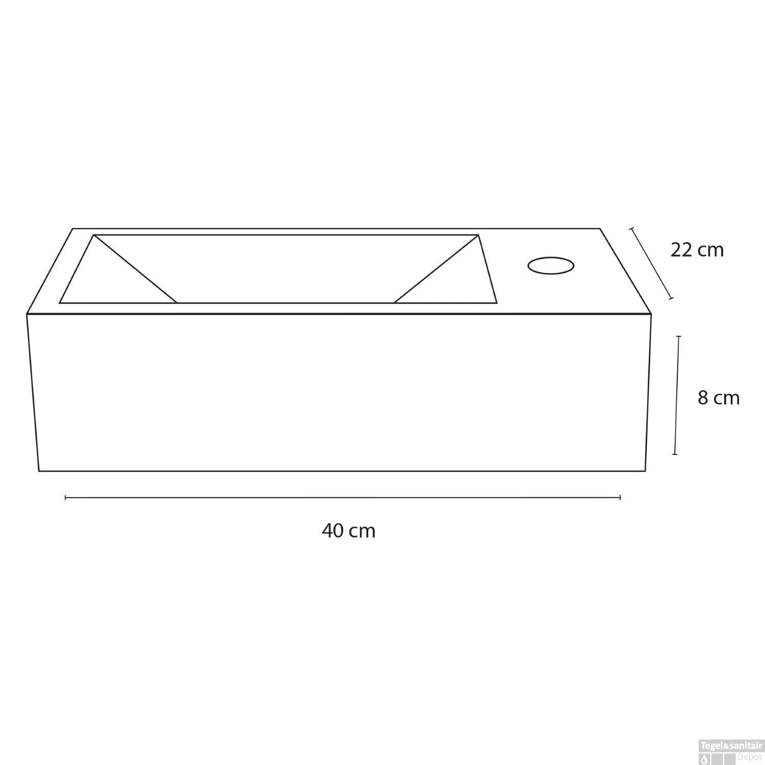 Fontein Differnz Force 40x22x8 Cm Beton Donker 7 Fontein Differnz Force 40x22x8 Cm Beton Donker - Afbeelding 5