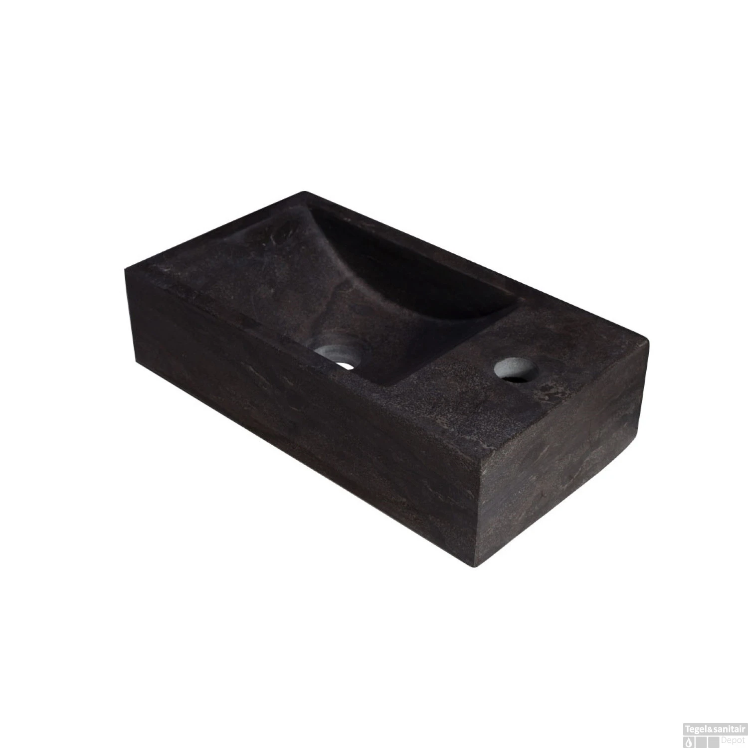 Fontein Forzalaqua Kalmar Hardsteen Gezoet Met Kraangat Rechts 40x22x10 Cm 3 Fontein Forzalaqua Kalmar Hardsteen Gezoet Met Kraangat Rechts 40x22x10 Cm